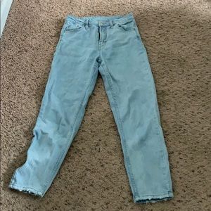 Light wash mom jeans